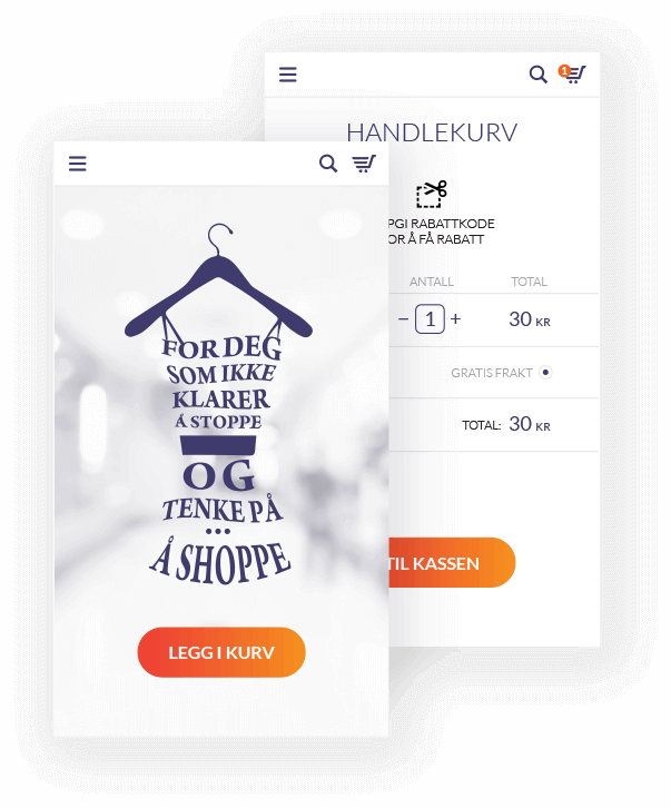 Nettsider, landingssider og nettbutikk